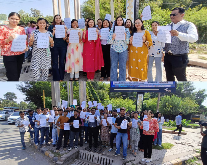 Social worker MK Bhatia along with 70 colleagues conducted an awareness campaign for 100% voting,